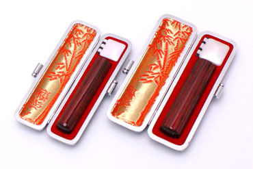銀行印・認め印セット アグニ　銀行印15.0mm【銀枠】