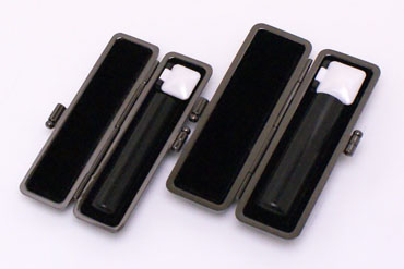 実印・銀行印セット 玄武 実印18.0mm【ブラックメタル枠】