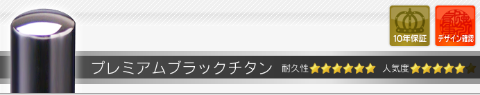 認め印 プレミアムチタン プレミアムブラック